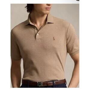 POLO RALPH LAUREN Cotton Custom Slim Fit Tan Polo Shirt XXL NWOT